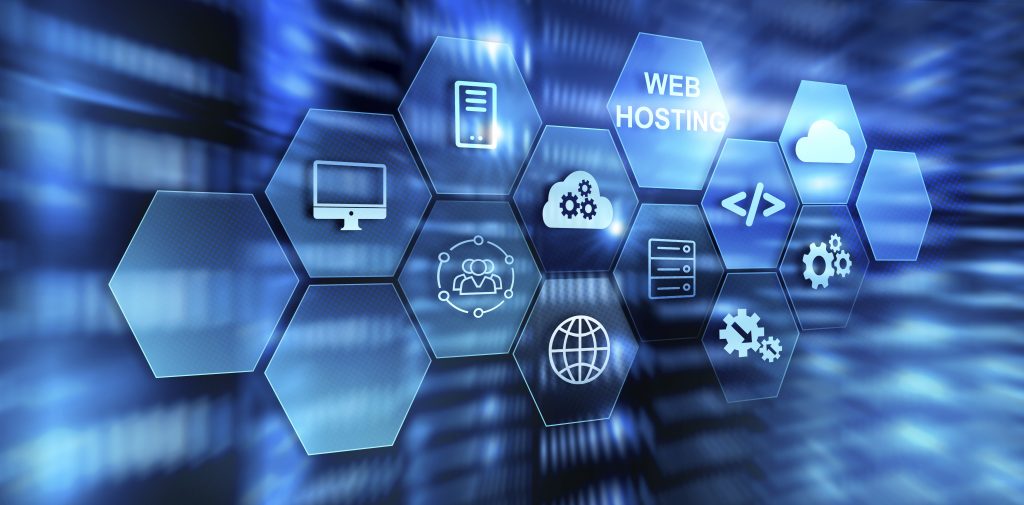 Imagem de um desenho digital em que há diversos losangos e dentro deles símbolos como um monitor de computador, uma nuvem, engrenagens, entre outros. 